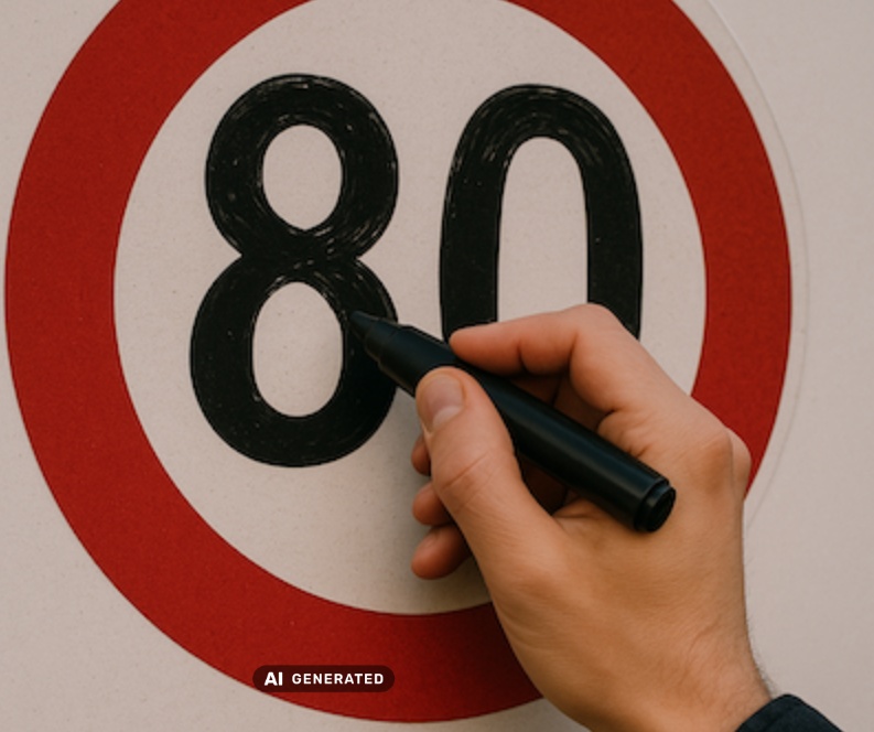 Schild manipuliert